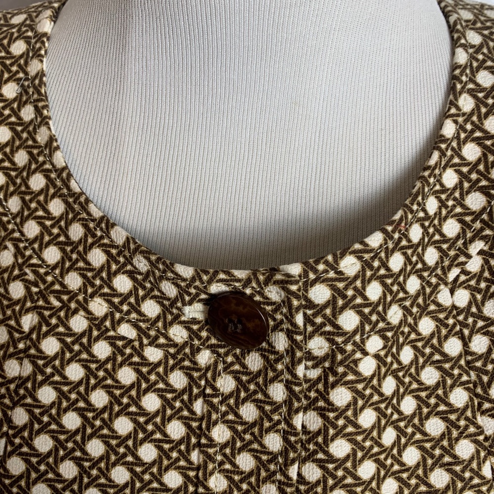 Talbots Button Down Geometric Print Jacket - image 6